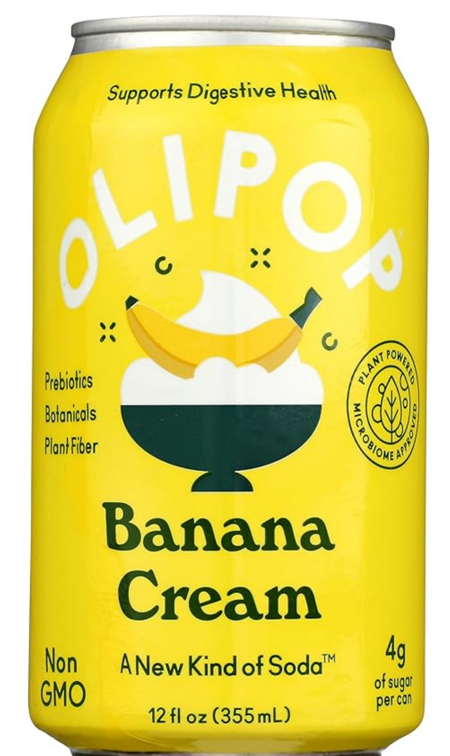 ***Olipop - Banana Cream - Prebiotic Soda - 12 FL OZ | Progressive Emporium